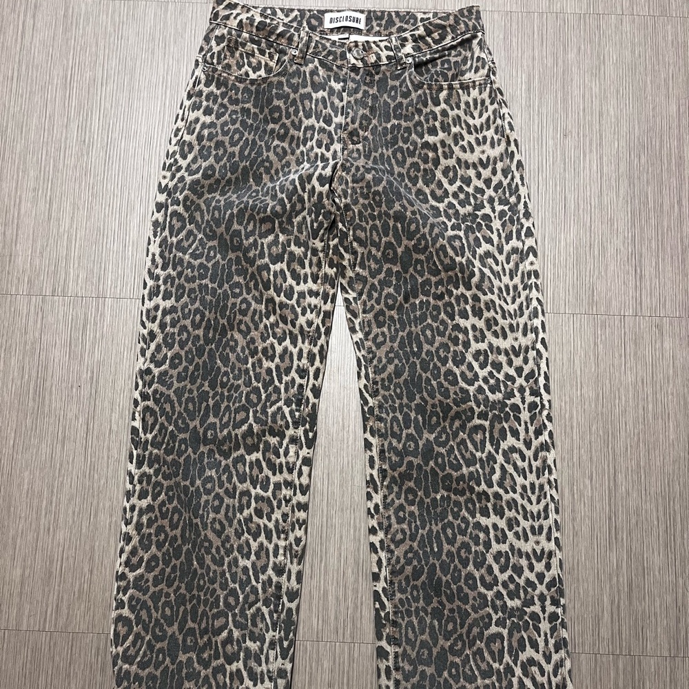 Disclosure Leopard Print Denim Pants